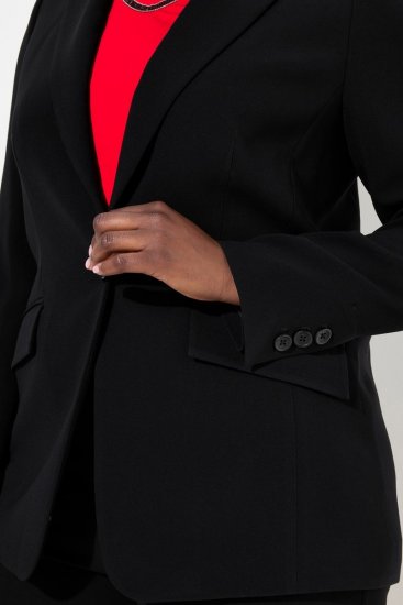 Ulla Popken 811944 Klassischer Blazer Schwarz - Blazer - Blazer in großen Größen für Damen