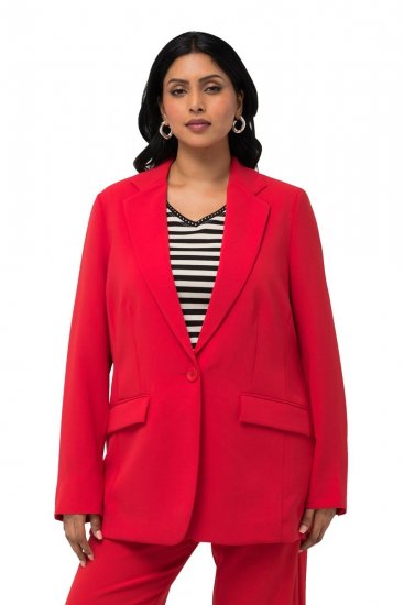 Ulla Popken 811944 Klassischer Blazer Rot - Blazer - Blazer in großen Größen für Damen