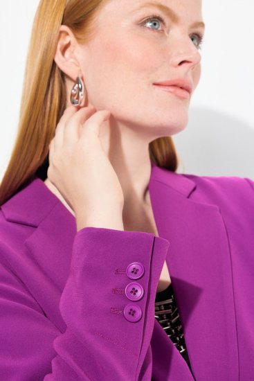 Ulla Popken 811944 Klassischer Blazer Pflaume - Blazer - Blazer in großen Größen für Damen