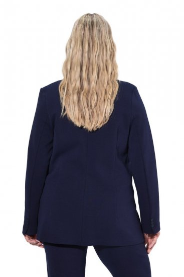 Ulla Popken 812754 Jerseyblazer aus Punto di Roma Dunkelblau - Blazer - Blazer in großen Größen für Damen