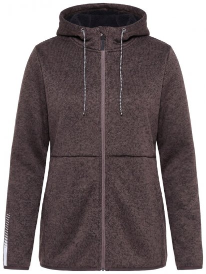 Ulla Popken 812880 Strickfleecejacke mit Teddyfleece Taupe - Fleecekleidung - 
