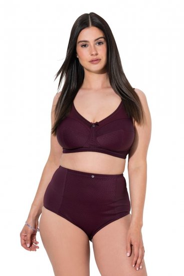 Ulla Popken 813137 Shaping-Slip mit hoher Taille Weinrot - Shapewear - 