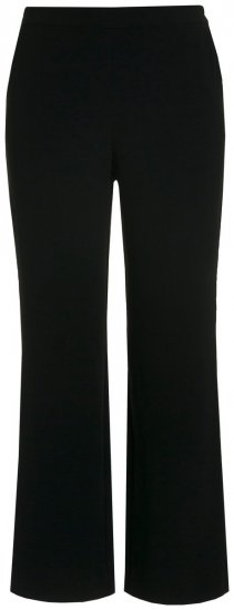 Ulla Popken 813306 Weite Anzughose mit Gummibund Schwarz - Stoffhosen - Weite Stoffhosen für Damen in großen Größen