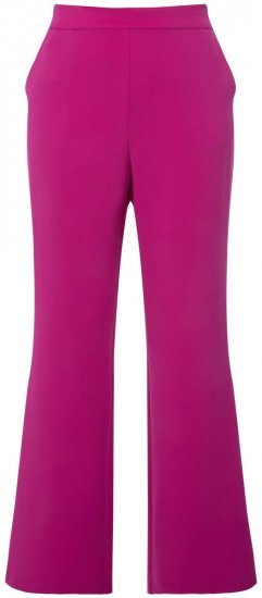 Ulla Popken 813306 Weite Anzughose mit Gummibund Magenta - Stoffhosen - Weite Stoffhosen für Damen in großen Größen