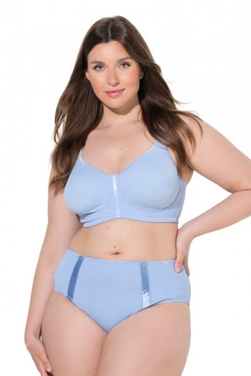 Ulla Popken 815268 Gestreifte Slips Hellblau - Slips - 