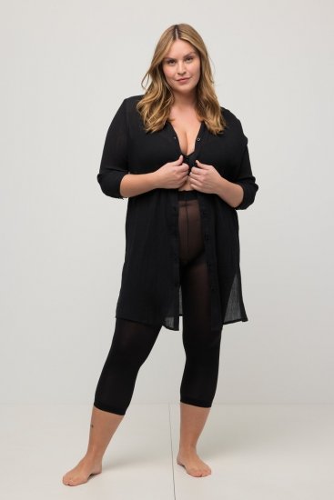 Ulla Popken 815580 3/4-Strumpfleggings mit Oberschenkelschutz 80 den Schwarz - Strumpfhosen & Socken - 