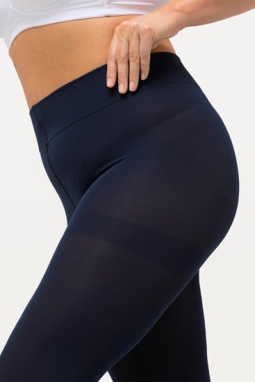 Ulla Popken 815580 3/4-Strumpfleggings mit Oberschenkelschutz 80 den Dunkelblau - Strumpfhosen & Socken - 