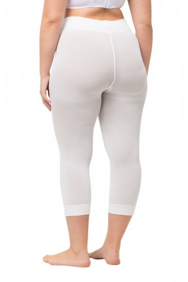 Ulla Popken 815580 3/4-Strumpfleggings mit Oberschenkelschutz 80 den Weiß - Strumpfhosen & Socken - 