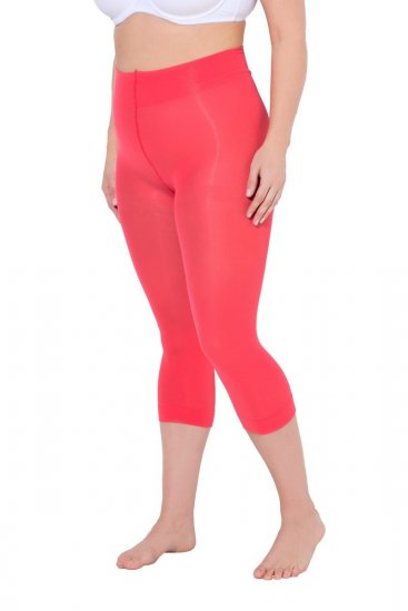 Ulla Popken 815580 3/4-Strumpfleggings mit Oberschenkelschutz 80 den Hellrot - Strumpfhosen & Socken - 