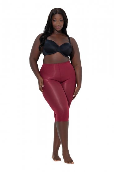 Ulla Popken 815580 3/4-Strumpfleggings mit Oberschenkelschutz 80 den Rot - Strumpfhosen & Socken - 