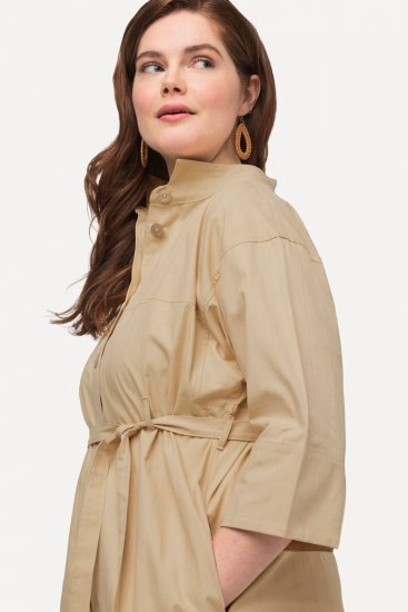 Ulla Popken 816283 Hemdblusenkleid Hellgrün - Kleider - Kleider für alle Größen