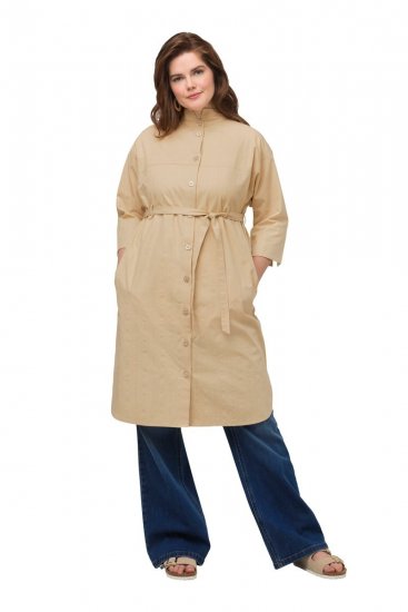 Ulla Popken 816283 Hemdblusenkleid Hellgrün - Kleider - Kleider für alle Größen