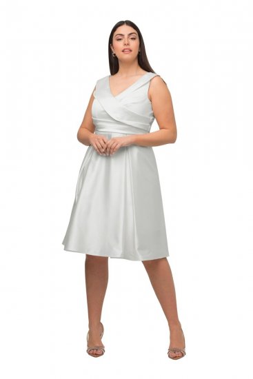 Ulla Popken 817135 Abendkleid Wollweiß - Abendkleider - Abendkleider in großen Größen