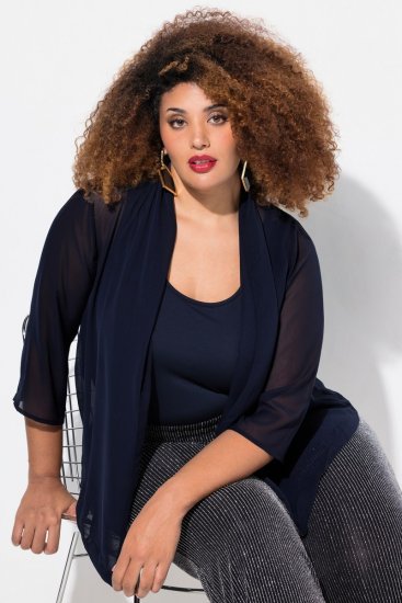Ulla Popken 817211 Jacke Dunkelblau - Jacken - Damenjacken in großen Größen