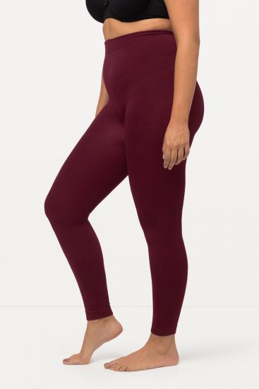 Ulla Popken 819652 Wärmende Strumpfleggings Weinrot - Strumpfhosen & Socken - 