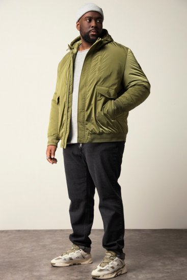 STHUGE Bomber Jacket With Hood Green - Herren jacken - Herren Jacken in großen Größen
