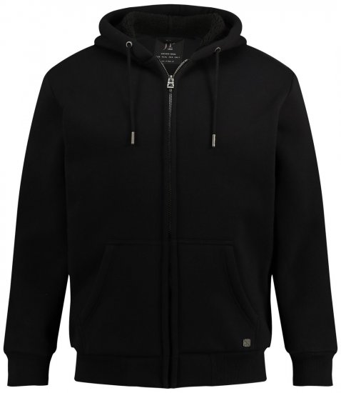 JP1880 820464 Kapuzenjacke mit Teddyfutter Schwarz TALL - TALL sweatshirts - TALL Sweatshirts für große Männer