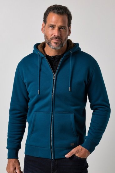 JP1880 820464 Kapuzenjacke mit Teddyfutter Tintenblau TALL - TALL sweatshirts - TALL Sweatshirts für große Männer