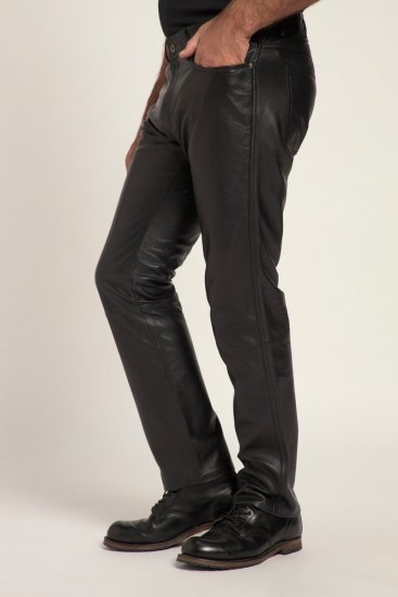 JP1880 Leather Pants Regular Fit Finest Lamb Nappa Black - Herren-jeans & -hosen - Herren-Jeans & -Hosen in großen Größen