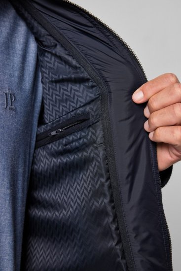 JP1880 821066 Gesteppt Wollmantel Marineblau - Herren jacken - Herren Jacken in großen Größen