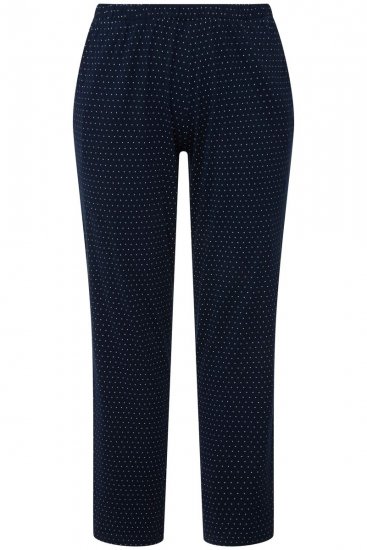 Ulla Popken 821244 Pyjama mit Punkten Dunkelblau - Pyjama/Loungewear - 
