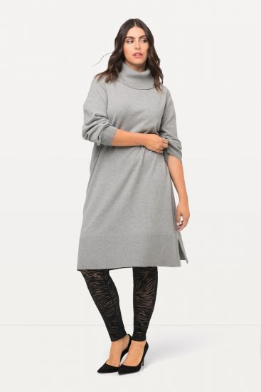 Ulla Popken 822286 Strumpfleggings mit Animal-Print Schwarz - Strumpfhosen & Socken - 