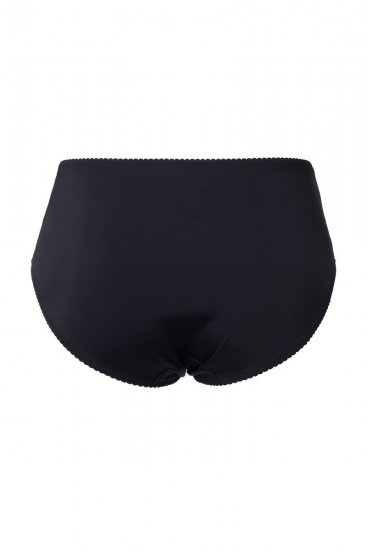 Ulla Popken 822864 Geblümte Slips mit Spitze Schwarz - Slips - 