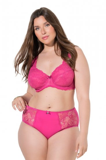 Ulla Popken 822864 Slips mit Spitze Rosa - Slips - 