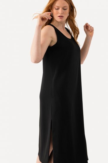 Ulla Popken 823276 Ärmelloses Kleid Schwarz - Maxikleider - Maxikleider in großen Größen