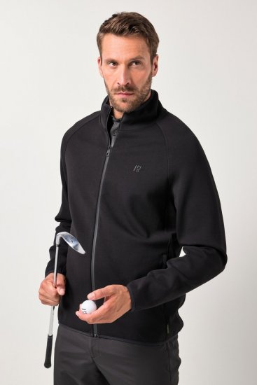 JAY-PI FLEXNAMIC® Golf Sweat Jacket with Zipper Black - Sportbekleidung & outdoor - Sportbekleidung in große größen für herren