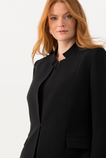 Ulla Popken 823318 Blazer mit Stehkragen Schwarz - Blazer - Blazer in großen Größen für Damen