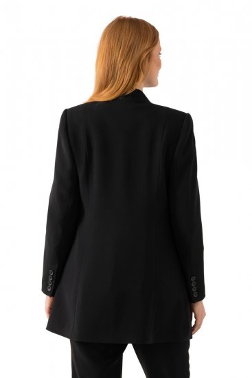 Ulla Popken 823318 Blazer mit Stehkragen Schwarz - Blazer - Blazer in großen Größen für Damen