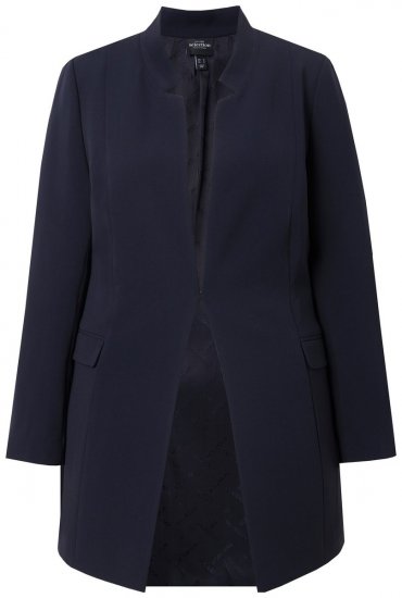 Ulla Popken 823318 Blazer mit Stehkragen Dunkelblau - Blazer - Blazer in großen Größen für Damen