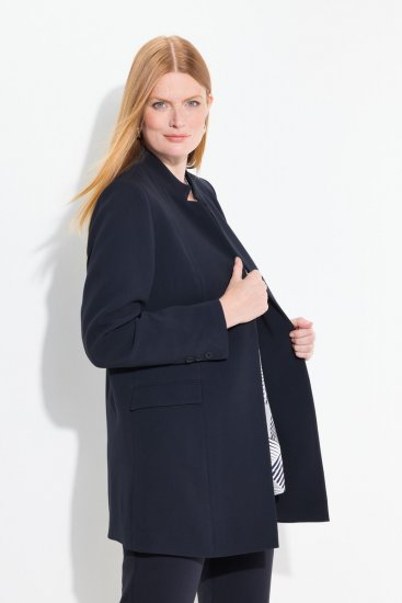 Ulla Popken 823318 Blazer mit Stehkragen Dunkelblau - Blazer - Blazer in großen Größen für Damen