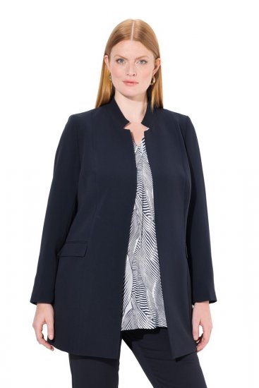 Ulla Popken 823318 Blazer mit Stehkragen Dunkelblau - Blazer - Blazer in großen Größen für Damen
