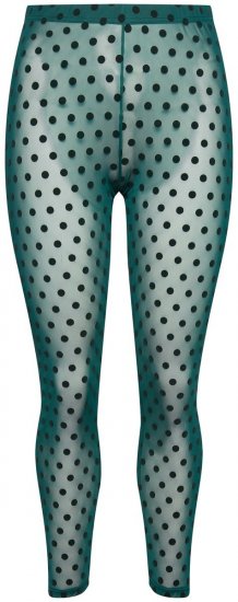 Ulla Popken 823383 Gepunktete Strumpfleggings Oliv - Strumpfhosen & Socken - 