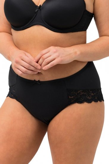 Ulla Popken 824106 Slips mit Spitze 2er-Pack Schwarz - Slips - 