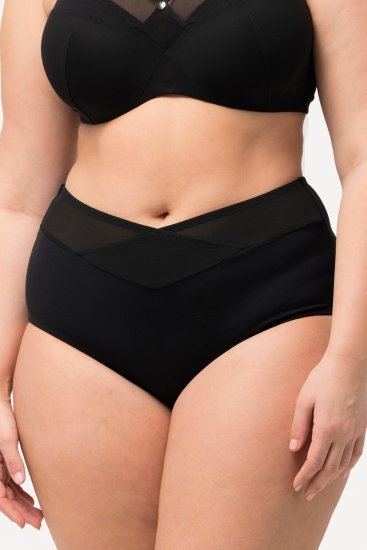 Ulla Popken 825676 Shaping-Slip mit hoher Taille Schwarz - Shapewear - 