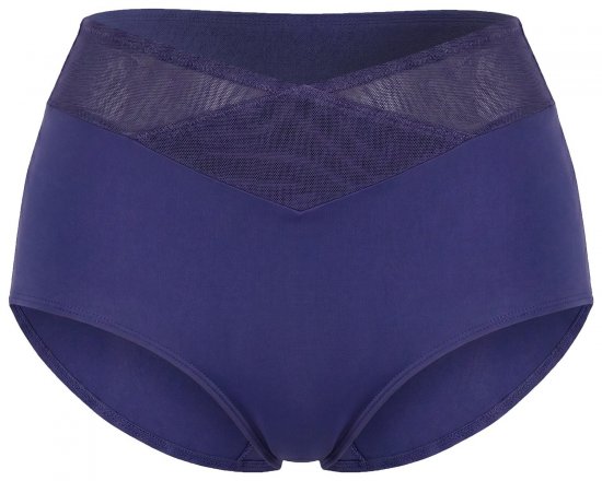 Ulla Popken 825676 Shaping-Slip mit hoher Taille Königsblau - Shapewear - 