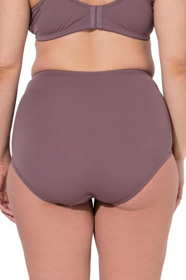 Ulla Popken 825788 Slips mit hoher Taille und Spitze Braun - Slips - 