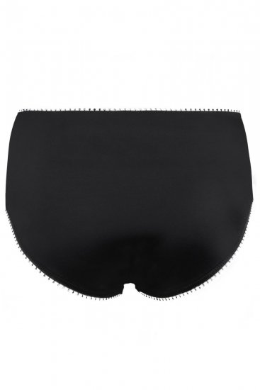 Ulla Popken 825790 Geblümte Slips mit Spitze Schwarz - Slips - 