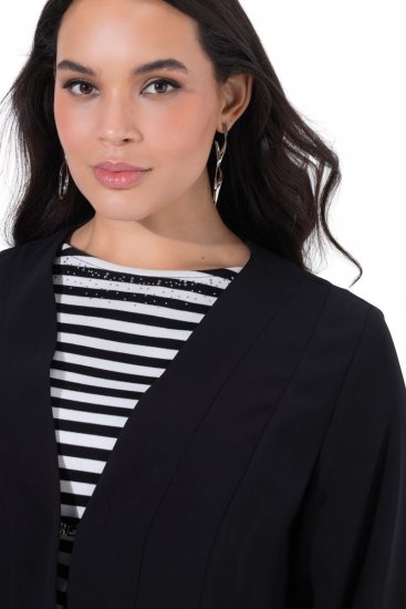Ulla Popken 825828 Jacke Schwarz - Jacken - Damenjacken in großen Größen