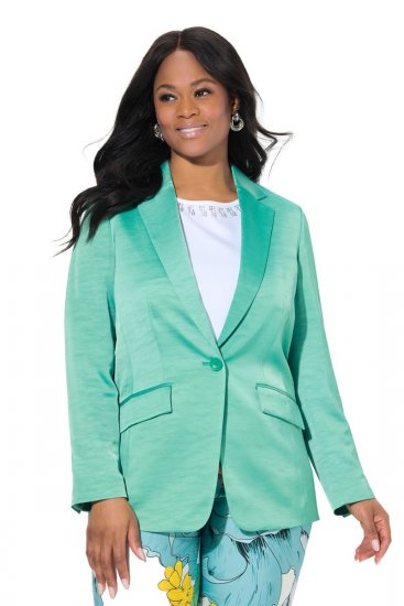 Ulla Popken 826161 Strukturierter Blazer Grün - Blazer - Blazer in großen Größen für Damen