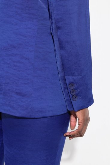 Ulla Popken 826161 Strukturblazer mit Pattentaschen Dunkelblau - Blazer - Blazer in großen Größen für Damen