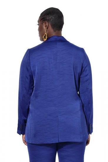 Ulla Popken 826161 Strukturblazer mit Pattentaschen Dunkelblau - Blazer - Blazer in großen Größen für Damen