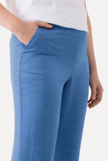 Ulla Popken 826163 Weite Anzughose Denimblau - Stoffhosen - Weite Stoffhosen für Damen in großen Größen
