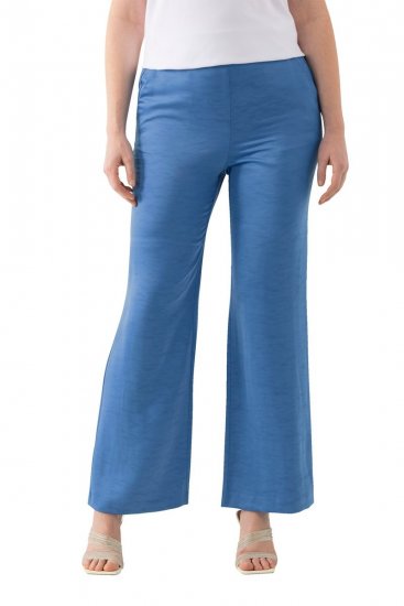 Ulla Popken 826163 Weite Anzughose Denimblau - Stoffhosen - Weite Stoffhosen für Damen in großen Größen
