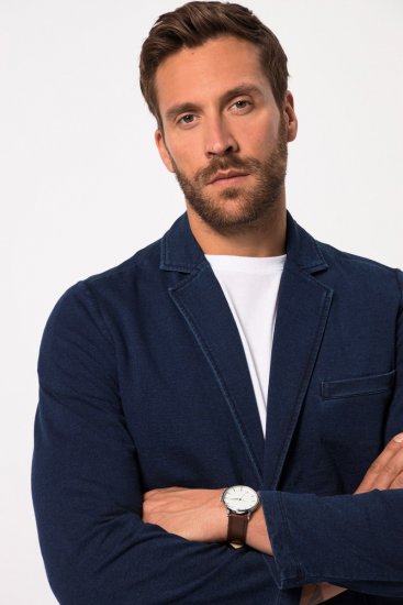JP1880 826175 Sweatsakko im Vintage-Look Dunkelblau - Herrenanzüge und -blazer - Herrenanzüge und -blazer in großen Größen
