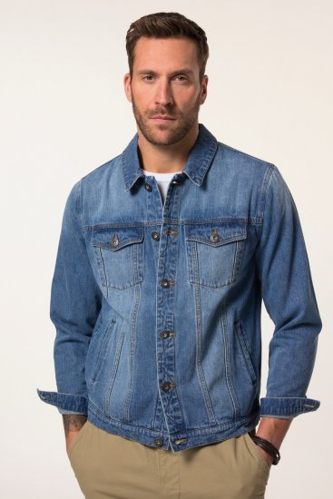 JP1880 826234 Jeansjacke mit Brusttaschen Denimblau - Herren jacken - Herren Jacken in großen Größen