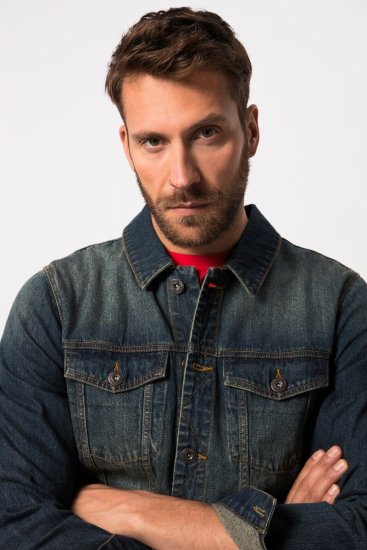 JP1880 Denim Jacket Dark Blue Denim - Herren jacken - Herren Jacken in großen Größen